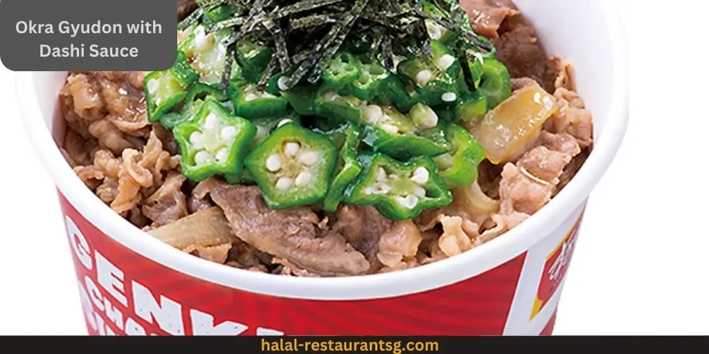 Sukiya Gyudon Menu Prices Singapore 2025 128 Okra Gyudon with Dashi Sauce: